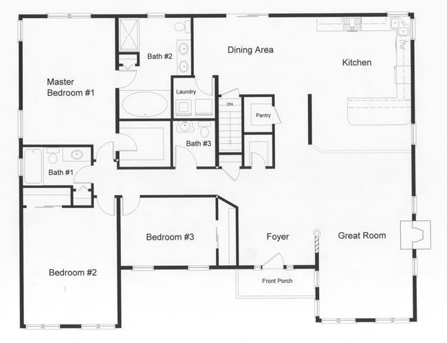 Four modular sections make the expansive open floor plan possible. The huge master bedroom includes a custom designed open bathroom with Jacuzzi, shower and double sink